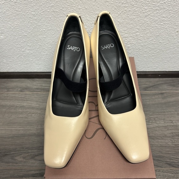 Franco Sarto Flexa Bria Mary Jane Vanilla White Leather - Picture 6 of 8